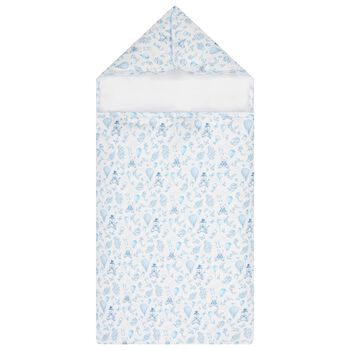 Baby Boys White & Blue Toile Nest