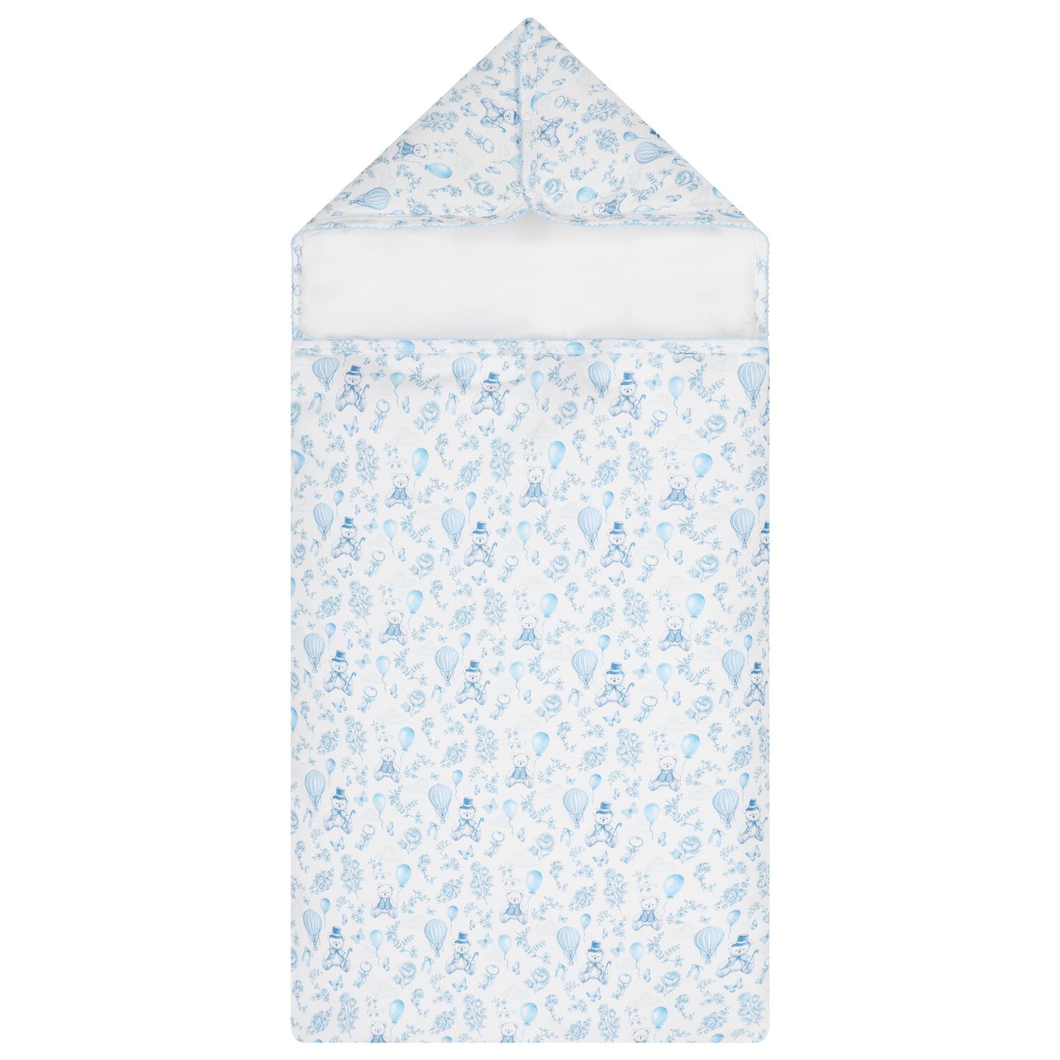 Baby Boys White & Blue Toile Nest, 2, hi-res image number null
