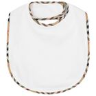 White & Beige Check Baby Bibs ( 3-Pack ), 1, hi-res