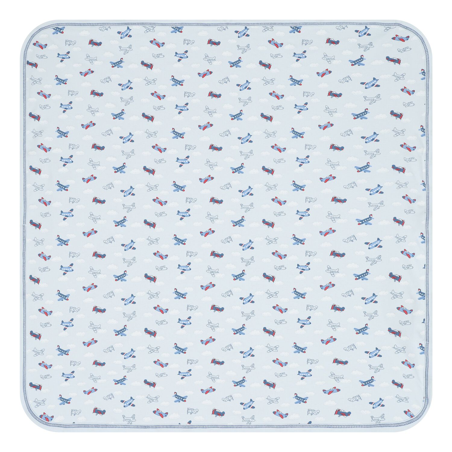 Baby Boys Blue Sky-High Planes Blanket, 1, hi-res image number null
