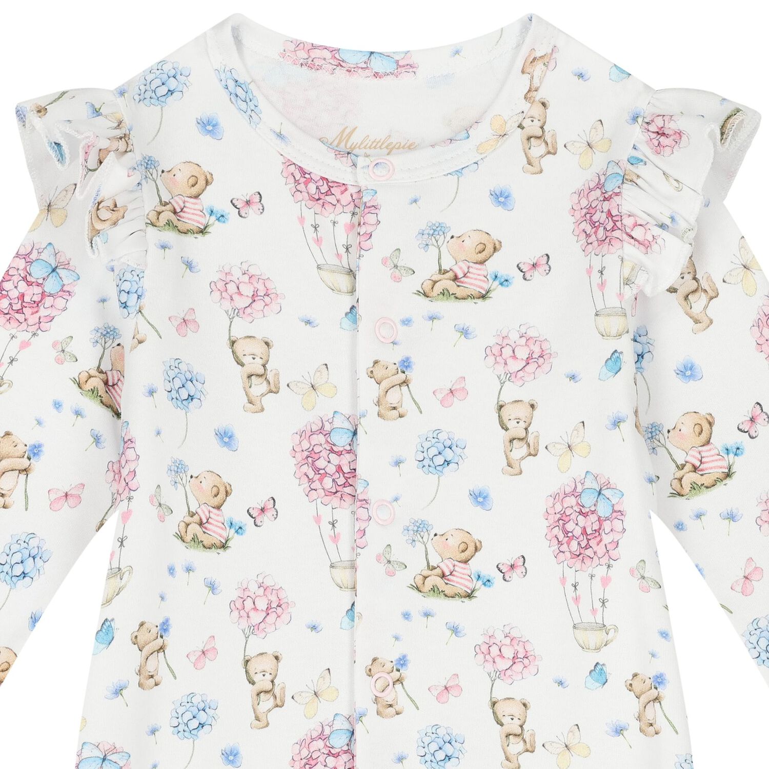 Baby Girls White Azalia Babygrow, 1, hi-res image number null