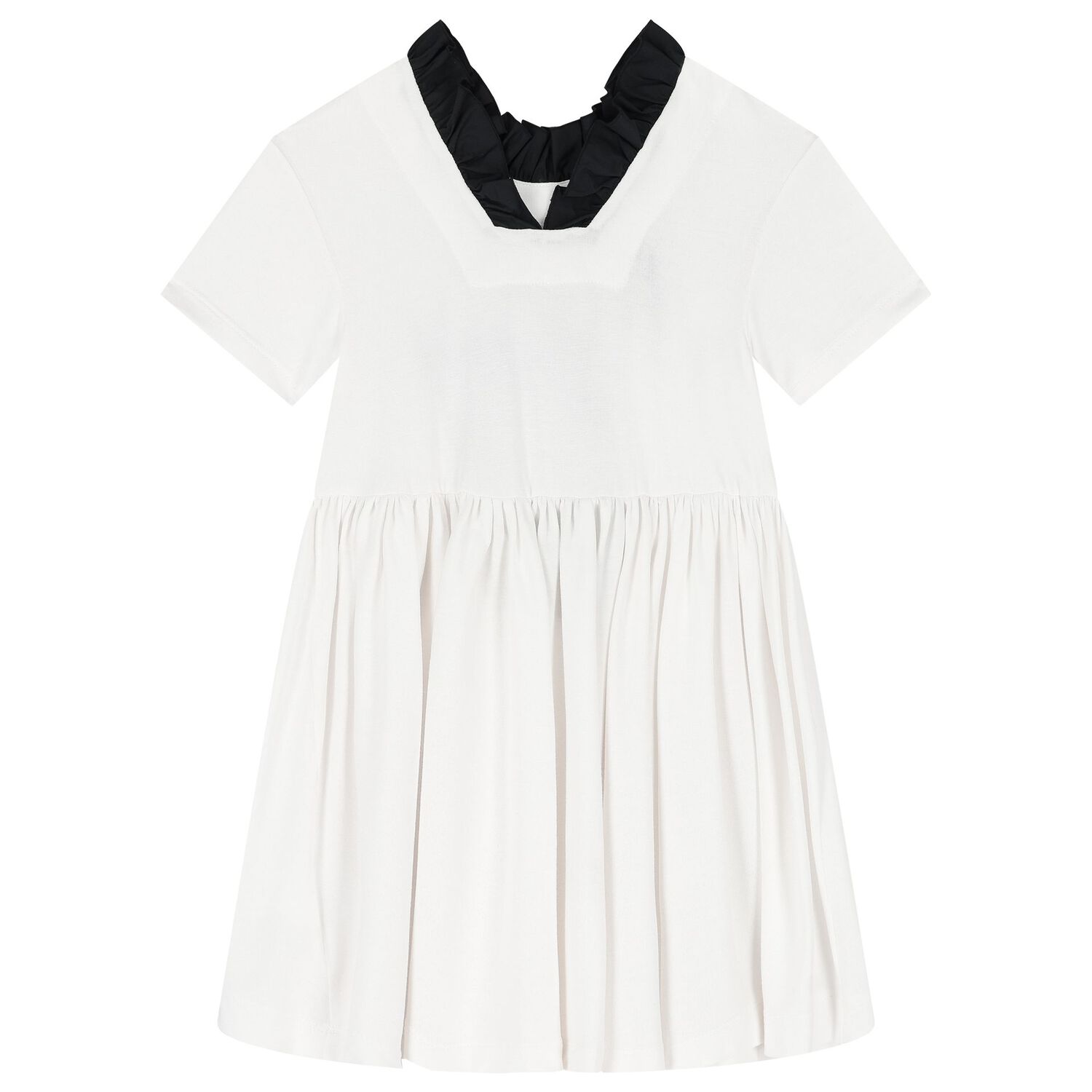 فستان بنات بالشعار بطبعه ورد باللون الابيض , 1, hi-res image number null