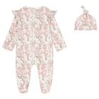 Baby Girls White & Pink Africa Babygrow Gift Set  , 1, hi-res