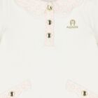 Younger Girls Ivory Logo Dress, 2, hi-res