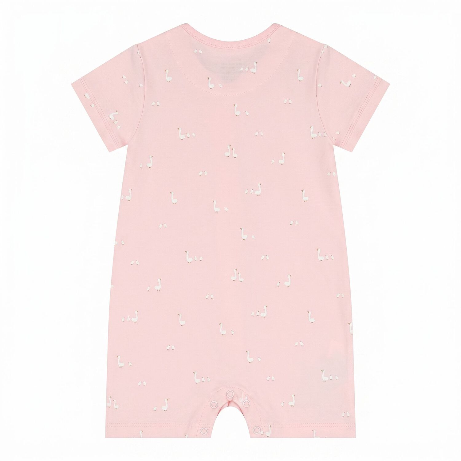 Baby Girls Pink Swan Romper Set, 3, hi-res