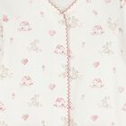 Baby Girls Ivory & Pink Bunny Babygrows ( 2-Pack ), 3, hi-res