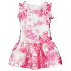 Girls White & Pink Floral Dress, 2, hi-res
