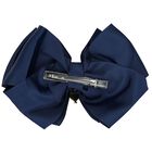 Girls Navy Bow Hairclip, 8, hi-res