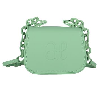 Girls Green Logo Handbag