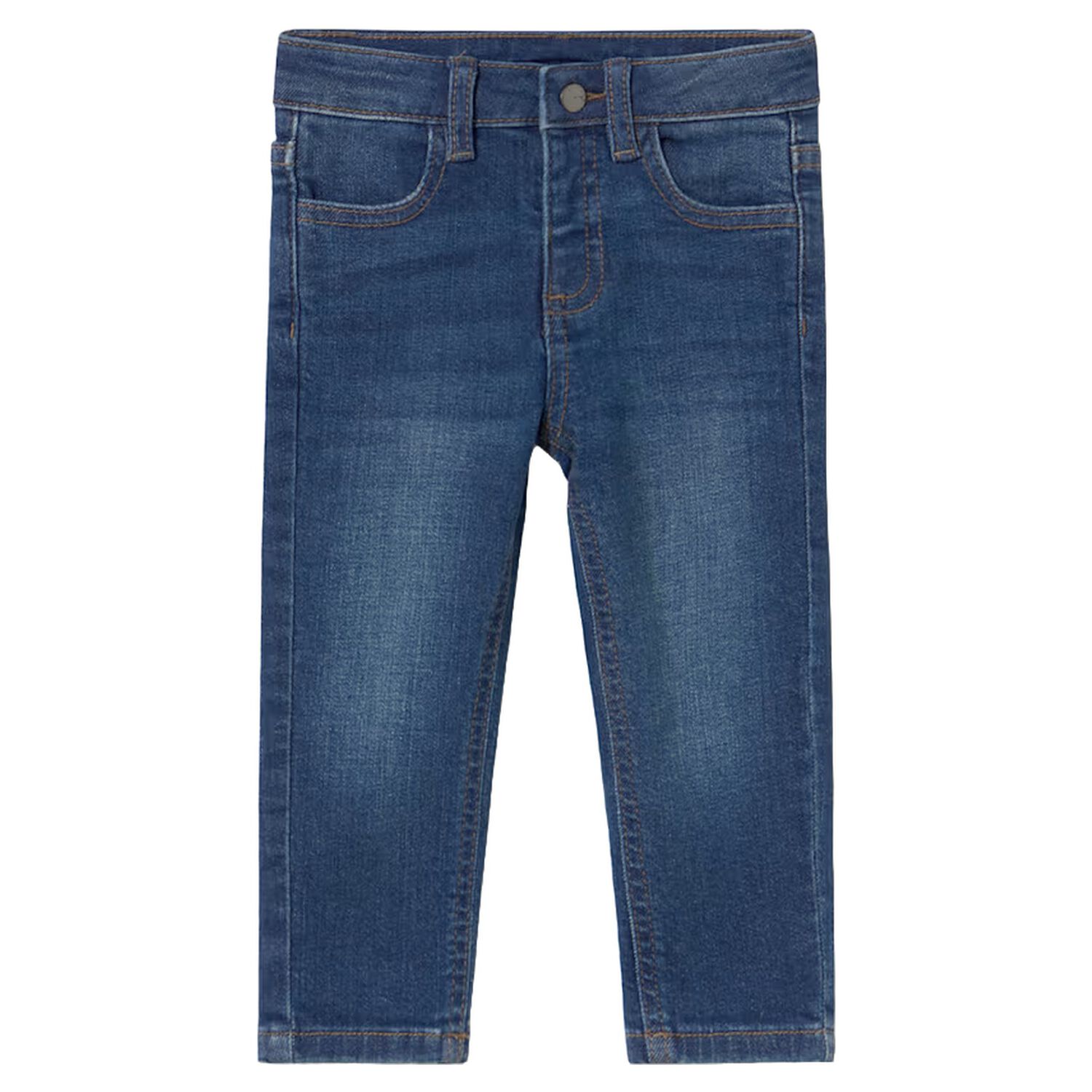 Younger Boys Blue Denim Jeans, 1, hi-res