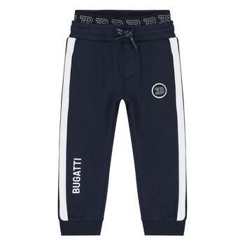 Younger Boys Navy Blue Logo Joggers