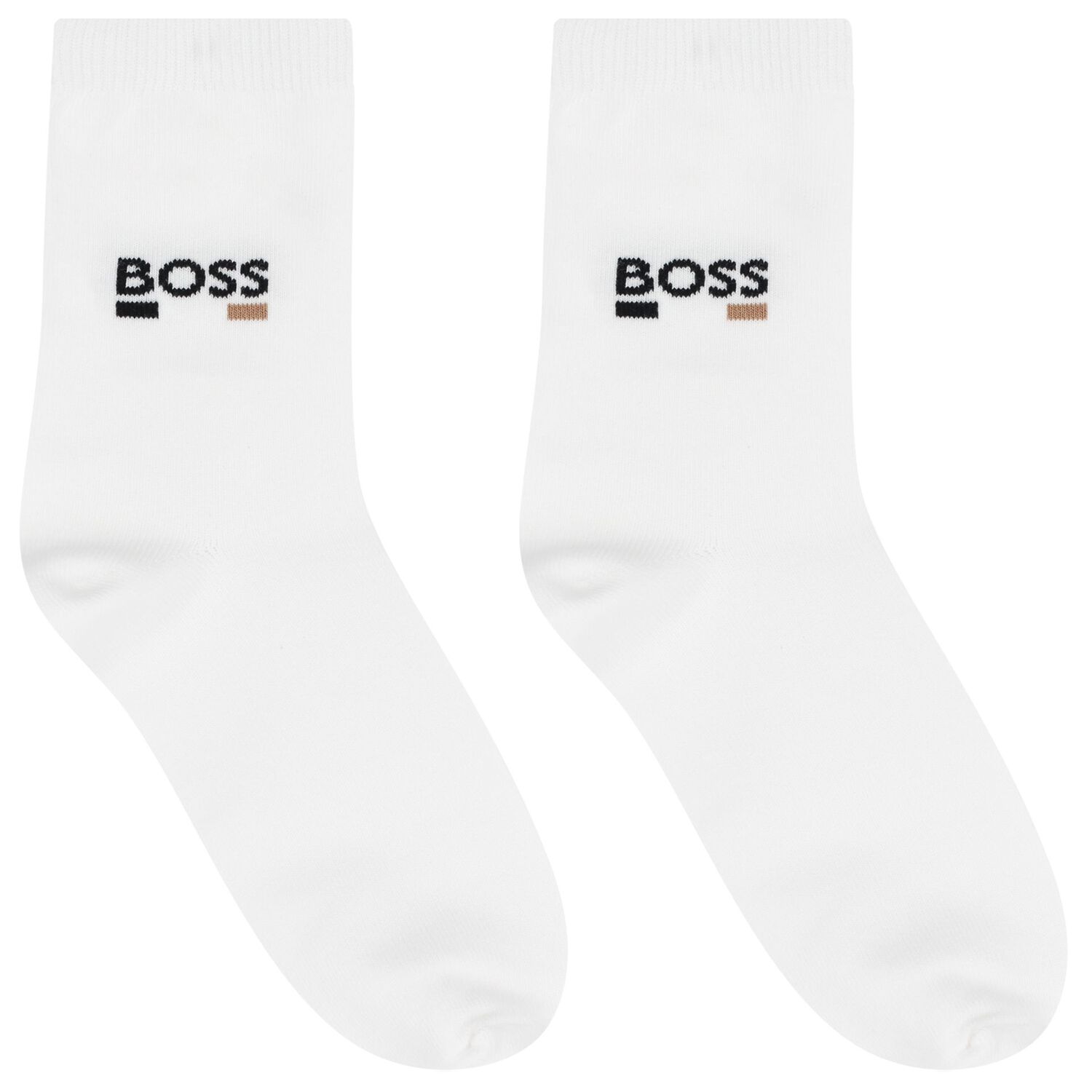 Boys White Logo Socks ( 2-Pack ), 2, hi-res