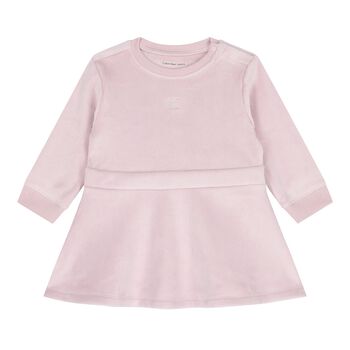 Baby Girls Pink Velour Dress
