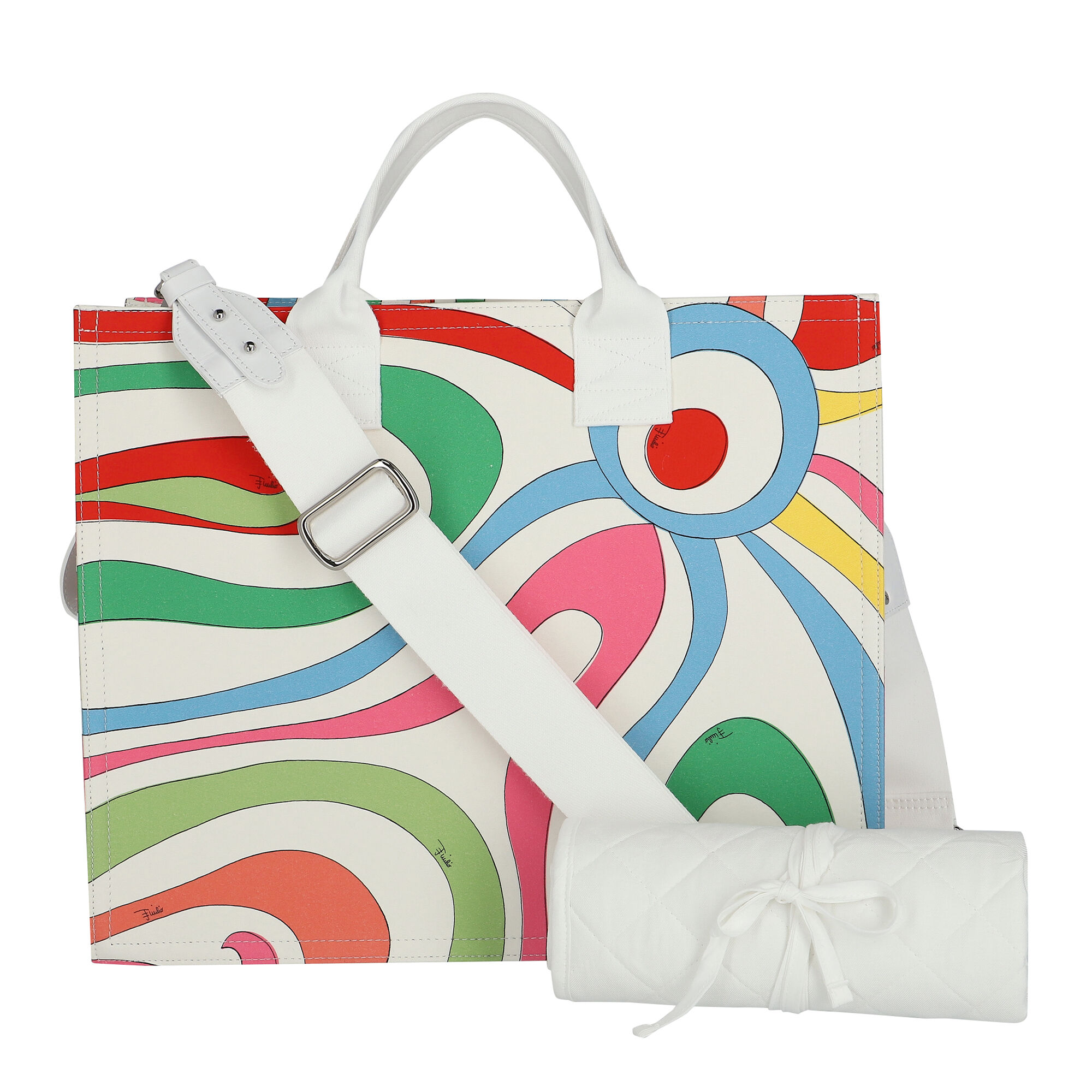Emilio Pucci Ivory Marmo Baby Changing Bag | Junior Couture USA