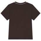 Boys Brown Logo T-Shirt, 1, hi-res