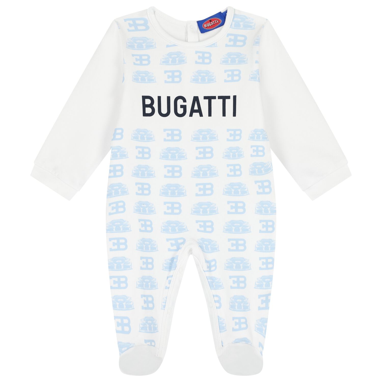 Baby Boys White Logo Babygrow, 1, hi-res image number null