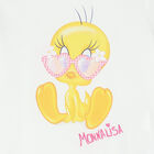 Younger Girls White Tweety Bird T-Shirt, 1, hi-res