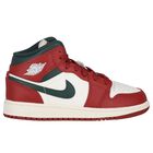 Red, Green & White Air Jordan 1 Mid Trainers, 3, hi-res