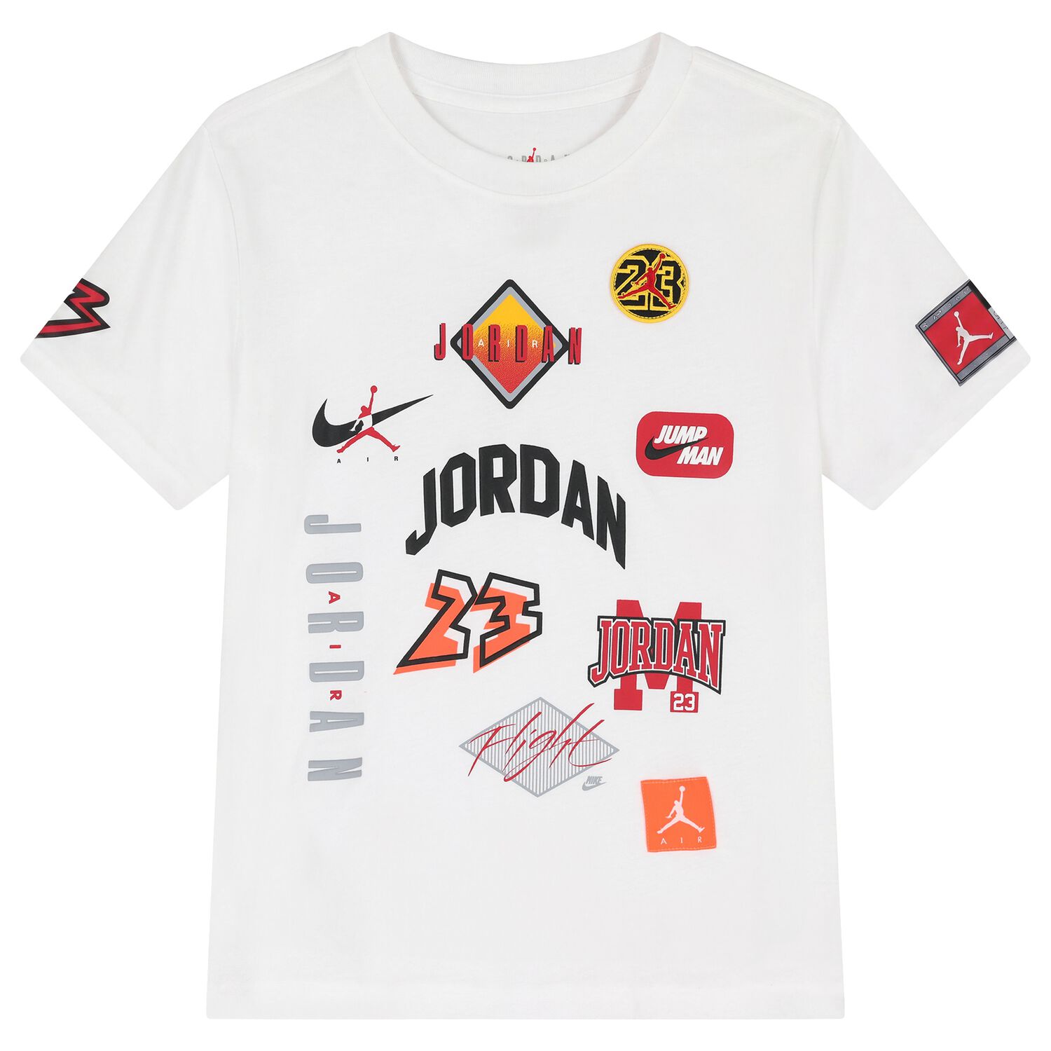Boys White Jordan Logo T-Shirt, 2, hi-res