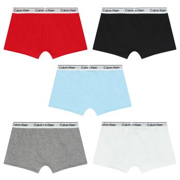 Boys Multi-Coloured Logo Boxer Shorts ( 5-Pack )