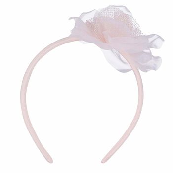 Girls Pink Flower Headband