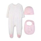 Baby Girls Pink & White Choupette Babygrow Gift Set, 1, hi-res