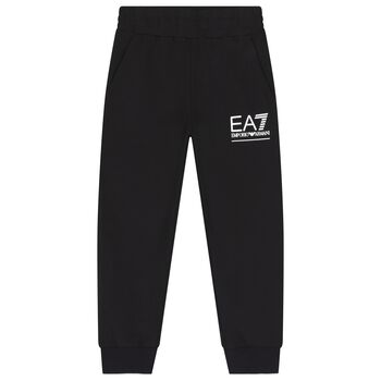 Boys Black Logo Joggers