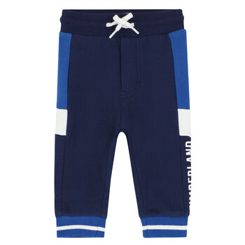 Younger Boys Navy Logo Joggers