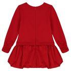 Girls Red Teddy Bear Dress, 1, hi-res