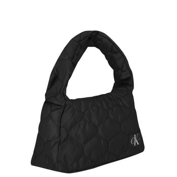 Girls Black Logo Quilted Shoulder Bag