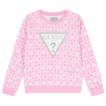 Girls Pink Logo Sweatshirt