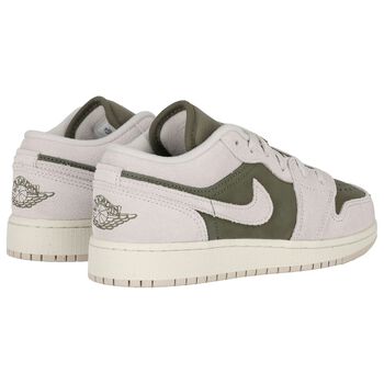 Green & White Air Jordan 1 Low Trainers