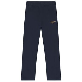 Boys Navy Blue Logo Joggers