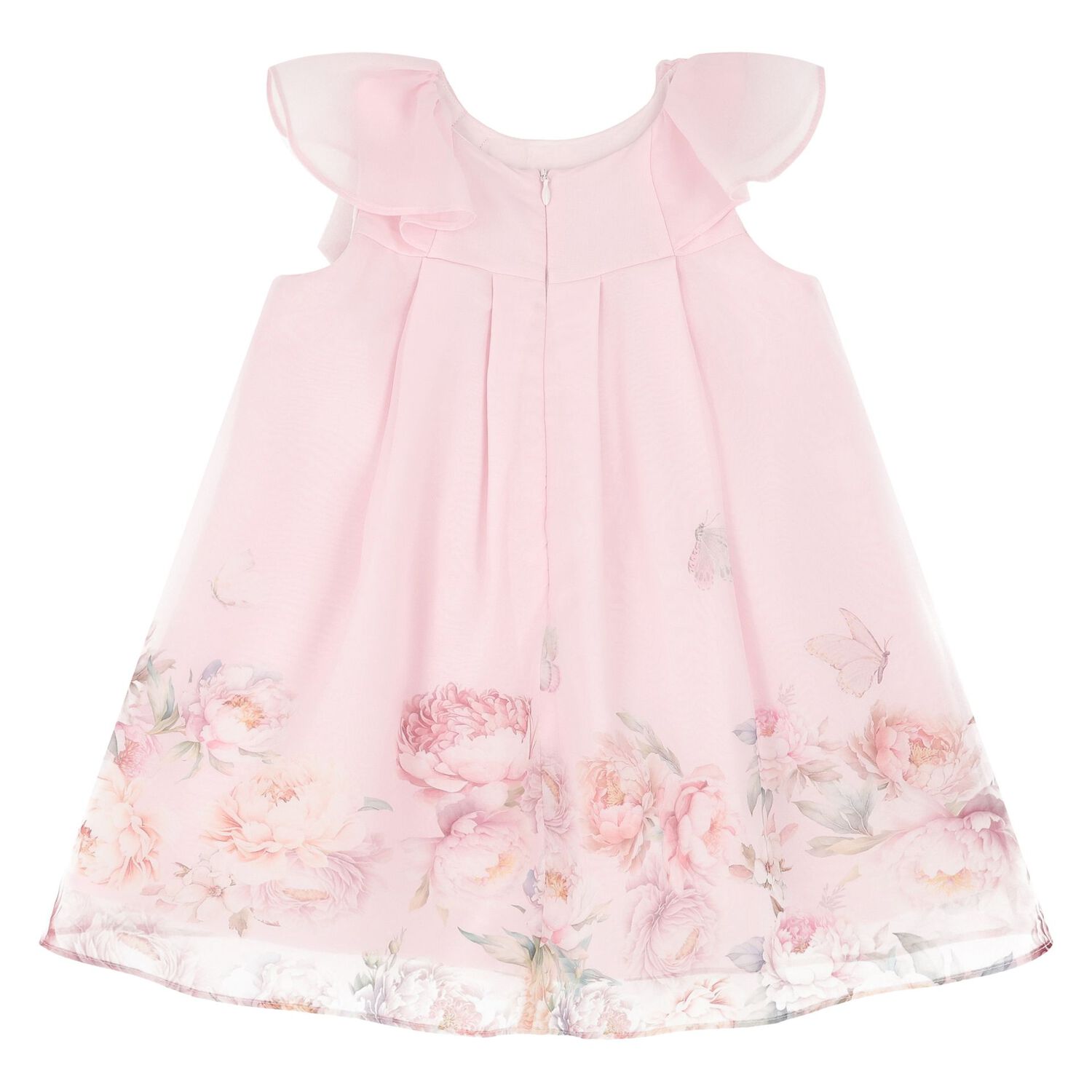 Younger Girls Pink Floral Dress, 1, hi-res image number null