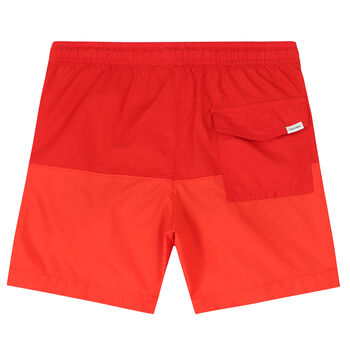 Boys Red Logo Swim Shorts