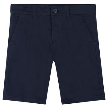 Boys Navy Blue Chino Shorts