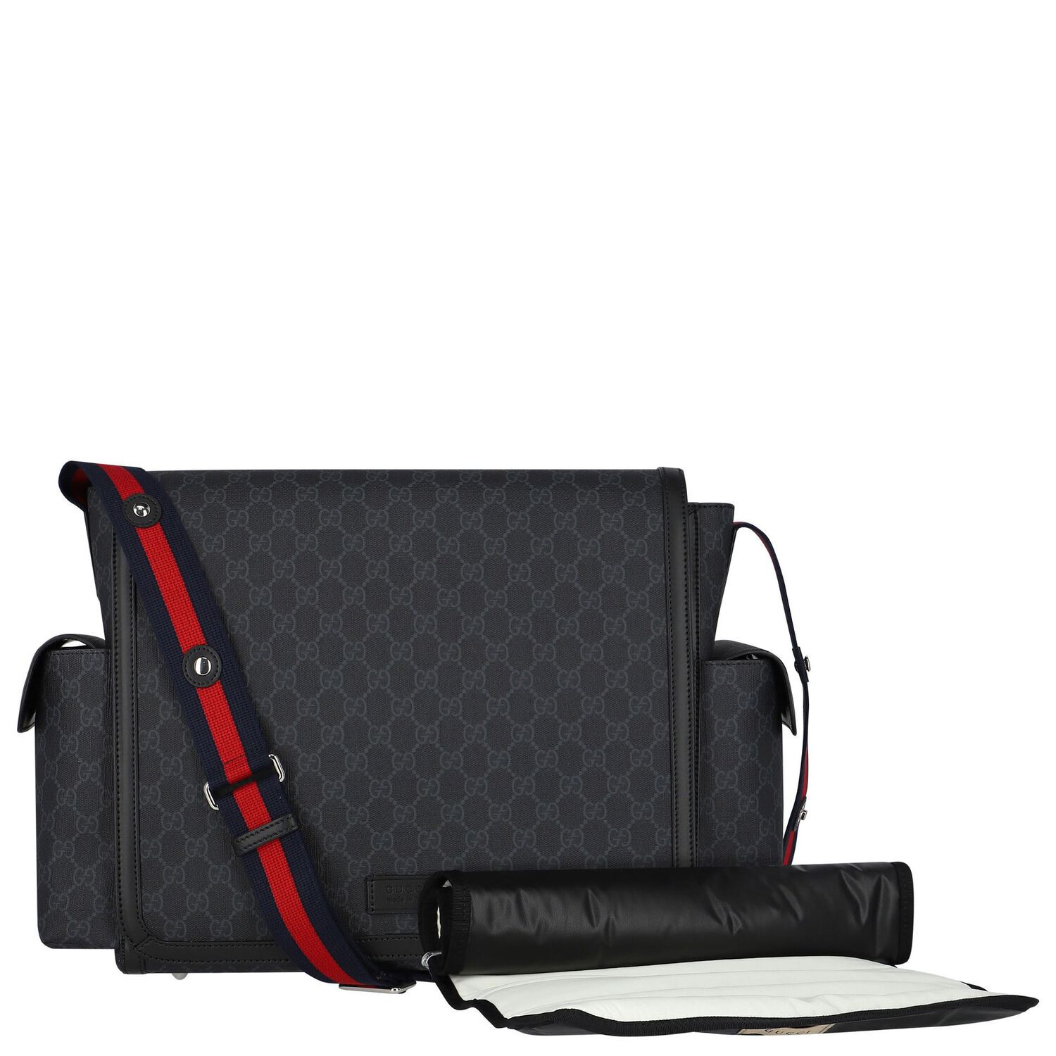 Gucci Black GG Supreme Baby Changing Bag | Junior Couture USA