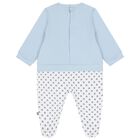 Baby Boys Blue & White Logo Babygrow, 2, hi-res