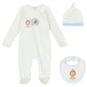 Baby Boys Ivory Babygrow Gift Set