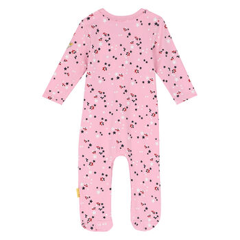 Baby Girls Pink Stars Babygrow