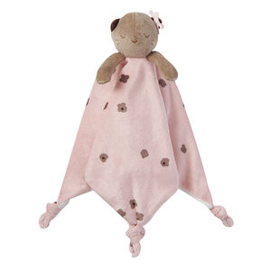 Baby Girls Pink Bear Doudou Comforter