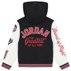 Boys Black & White Jordan Hooded Top, 1, hi-res