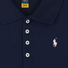 Girls Navy Logo Polo Dress, 1, hi-res