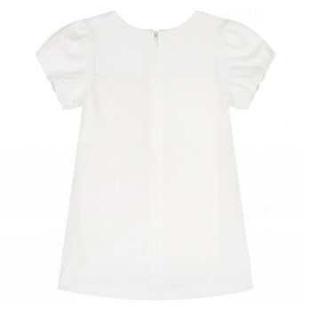 Younger Girls White Bag Dress