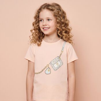 Girls Pink Bag T-Shirt