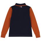 Boys White & Navy Blue Long Sleeve Top, 1, hi-res