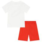 Boys White & Red Shorts Set, 4, hi-res