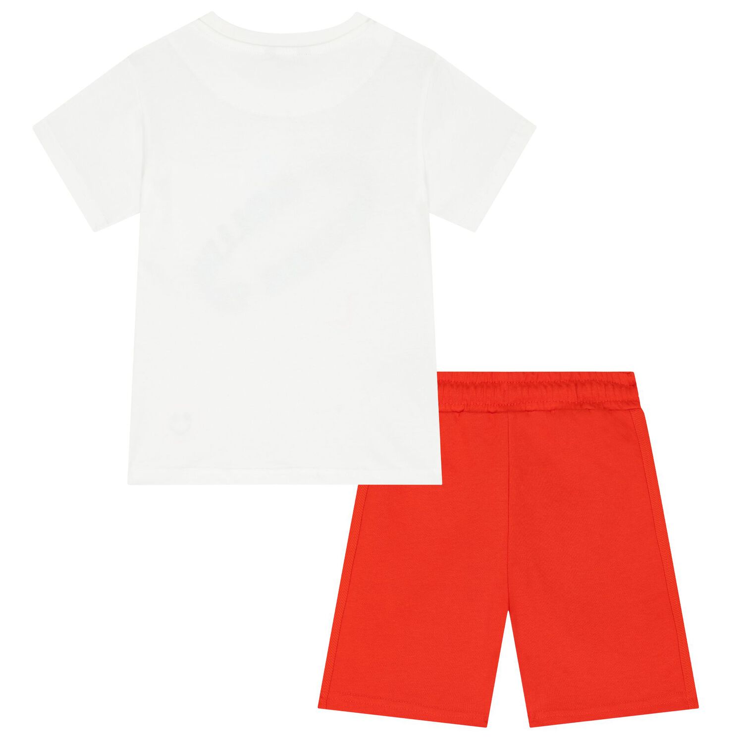 Boys White & Red Shorts Set, 4, hi-res image number null
