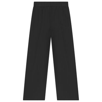 Girls Black Logo Trousers