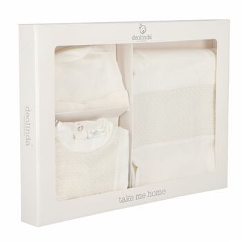 Ivory Smocked Babygrow Gift Set